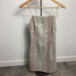 UO Textured Snake Print Mini Dress Size  Small NWT